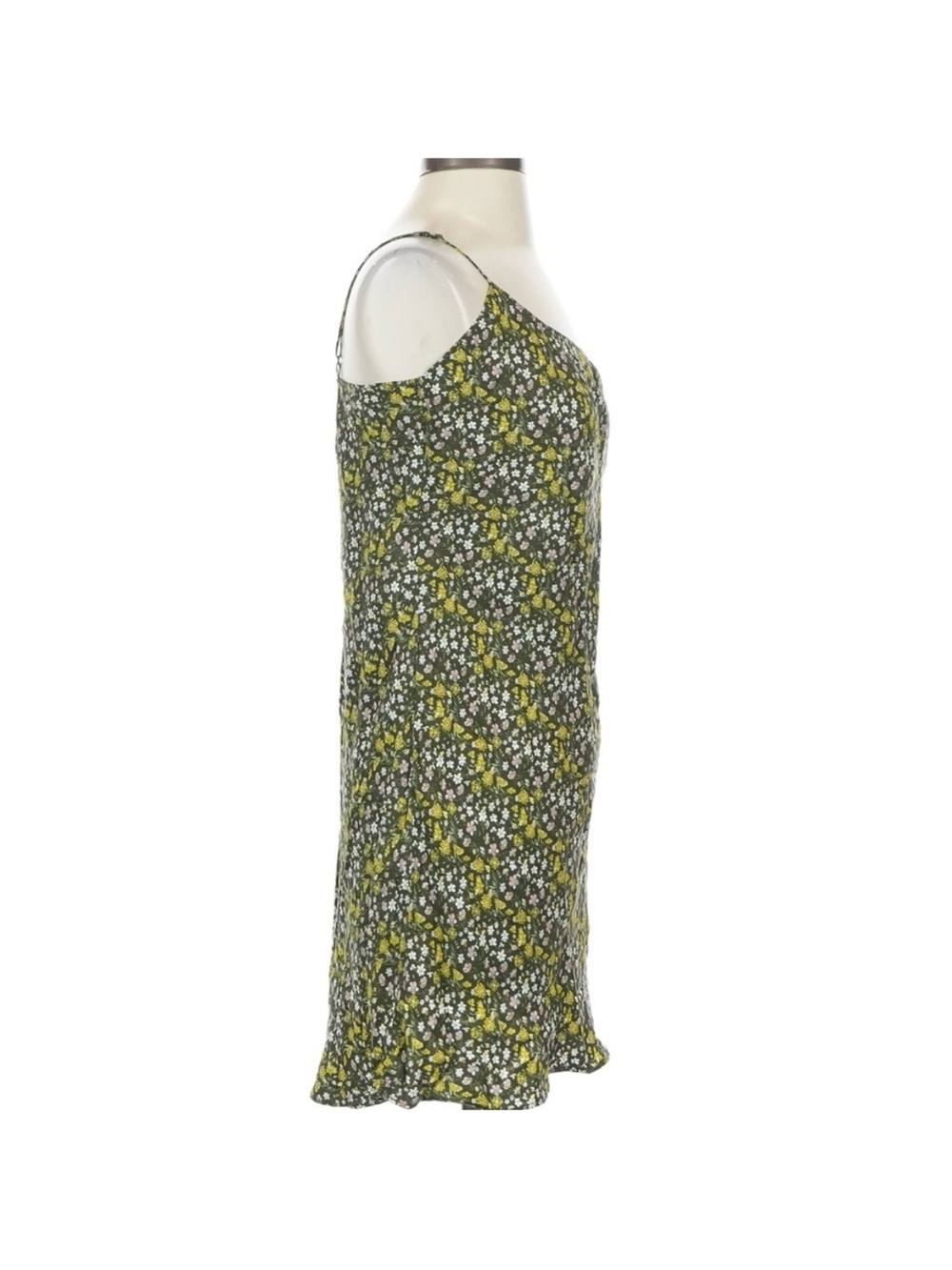 J.Crew Cupro Blend Slip Dress Floral Mini Yellow Black NWT 4 Lightweight Summer - Picture 4 of 7
